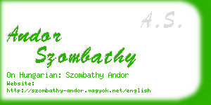 andor szombathy business card